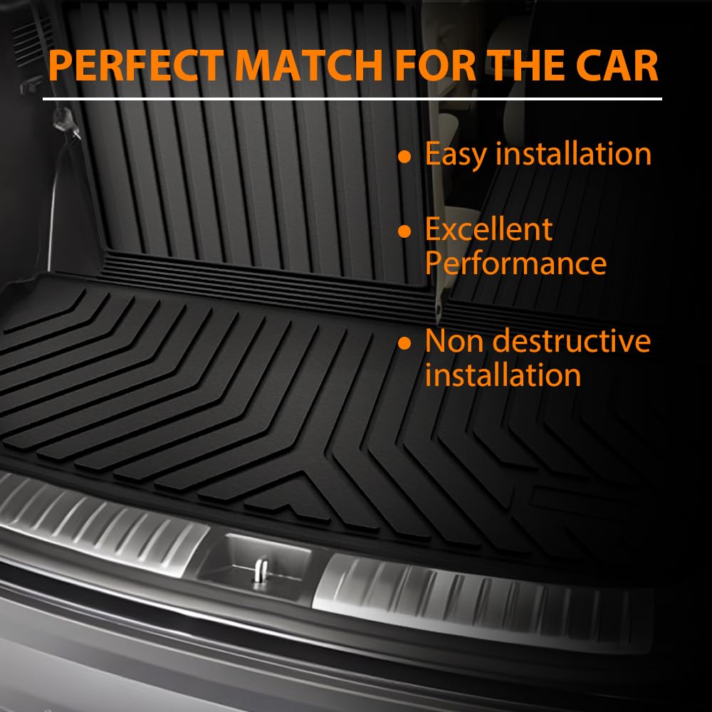 G-PLUS TPE Floor Mats Fit Benz GL350 GL450 GL550 2013-2016, Fit Benz GLS63 AMG 2017-2019 Truck Accessories Cargo Liners All Weather Protection 1PC Black Alfombras para Carro