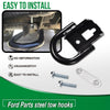 G-PLUS Tow Hook Parts Set Compatible with 2009-2021 F150 with Hardware Front Kit Pair (Black)