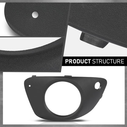G-PLUS Left Fog Light Cover Lamp Bezel, Compatible with Porsche Macan Base and S Model 2015-2018, Driver Side, 95B807795B, 95B807795