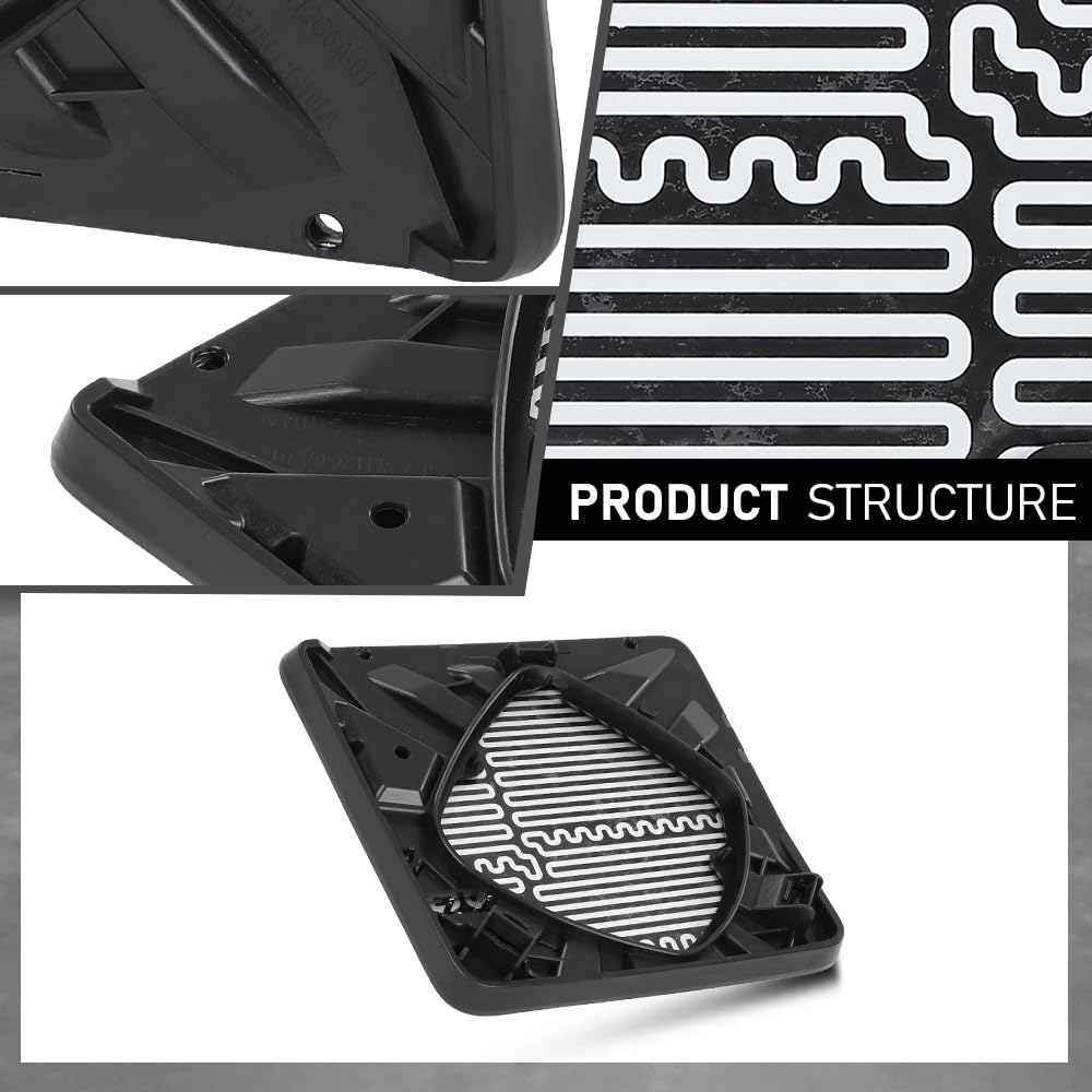 G-PLUS Mirror Glass Heated Left+Right Upper Compatible with Ford F150 Pickup Truck 2013-2014,Fit Ford F250 F350 F450 F550 Super Duty 2008-2016 FO1324150, FO1325150 White