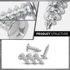 G-PLUS License Plate Screws Self Tapping Pan Head Compatible with Most Vehicles (100 Pkg)
