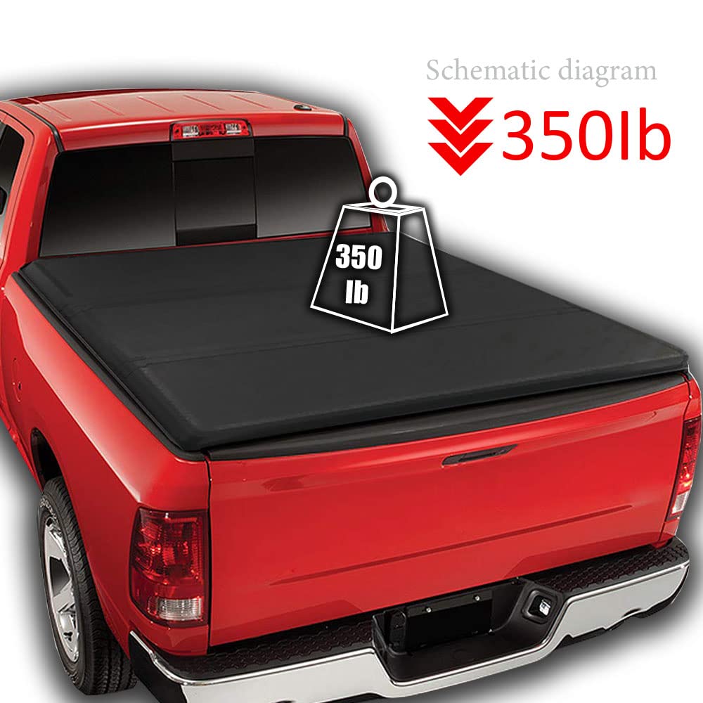 G-PLUS T3 Tri-Fold Hard Lock 6.8Ft Truck Tonneau Cover Replacement for 99-17 Ford F250/F350/F450 Super Duty | 6'8" Standard Short Bed