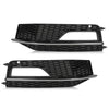 G-PLUS Fog Light Lamp Chrome Cover Bezel Pair Compatible with Audi A4 S-line S4 2013-2015/ Only fit for S-line Bumpers/Not fit Standard Bumpers 8K0807681L, 8K0807681N, 8K0807682L, 8K0807682N Black