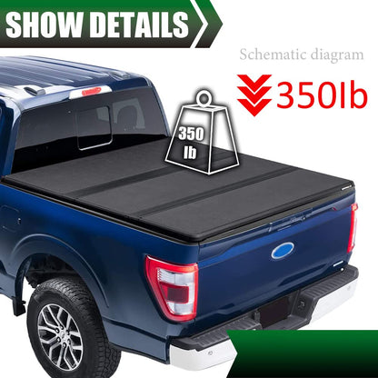 G-PLUS T3 Tri-Fold Hard Lock 5.7Ft Truck Tonneau Cover Replacement for Dodge Ram 1500 2009-18 | for Fleetside Style Model 5.7'Short Beds