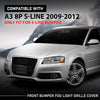 G-PLUS Front Bumper Fog Light Grille Cover Compatible with Audi A3 8P S-Line 2009-2012,Only Fit for S-Line Bumper 8P0807682, 8P0807681