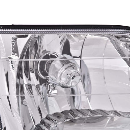G-PLUS Headlights Assembly Compatible with Ford 1997-2003 F150 / Ford 1997-1999 F250 / Ford 1997-2002 Expedition,Clear lens Chrome Housing Clear Reflector,Headlamp,faros delanteros