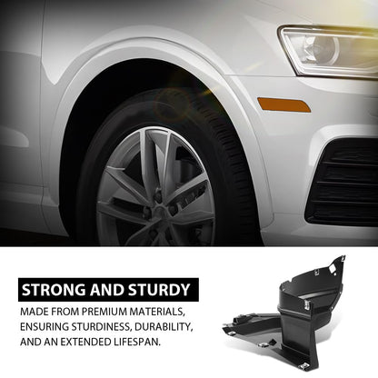 G-PLUS Fender Liner Front Passenger Right Side Compatible with Audi Q3 & Q3 Quattro 2015-2018 8U0853888D, AU1249139 Black