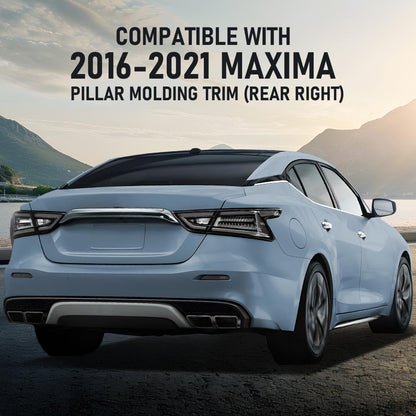 G-PLUS Pillar Molding Trim Rear Right Side Compatible with Nissan Maxima 2016-2021 788729DJ1A 788729DD0A