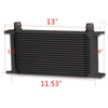 G-PLUS 19 Row GM Aluminum Engine Transmission Oil Cooler Kit + Oil Cooler Sandwich Plate English Style Replacement For LS1 LS2 LS3