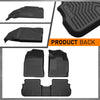 G-PLUS Floor Mats Compatible with Toyota Corolla/Matrix 2009-2013/Fits Pontiac Vibe 2009-2010 TPE All Weather Full Cover Protection 3 Piece,Black Floor Liners