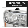 G-PLUS LED Headlights Front Headlamps Fit Chevy Blazer 1998-2005, Fit Chevy S10 Pickup 1998-2004 with Bumper Lights Clear Lens Chrome Housing Amber Reflector,faros delanteros Assembly