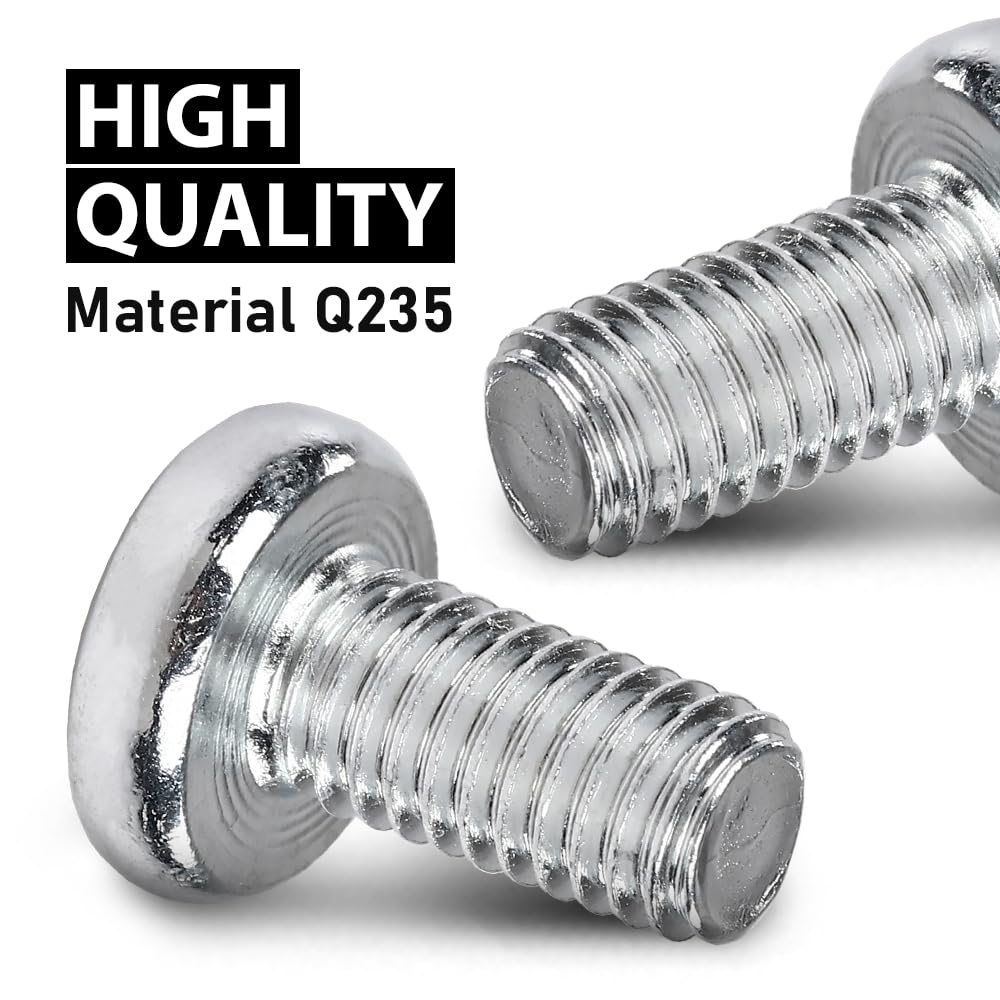 G-PLUS 100 License Plate Screws Compatible with Most Vehicles,Fit Benz Audi Japanese | 6mm x 12mm, #2136