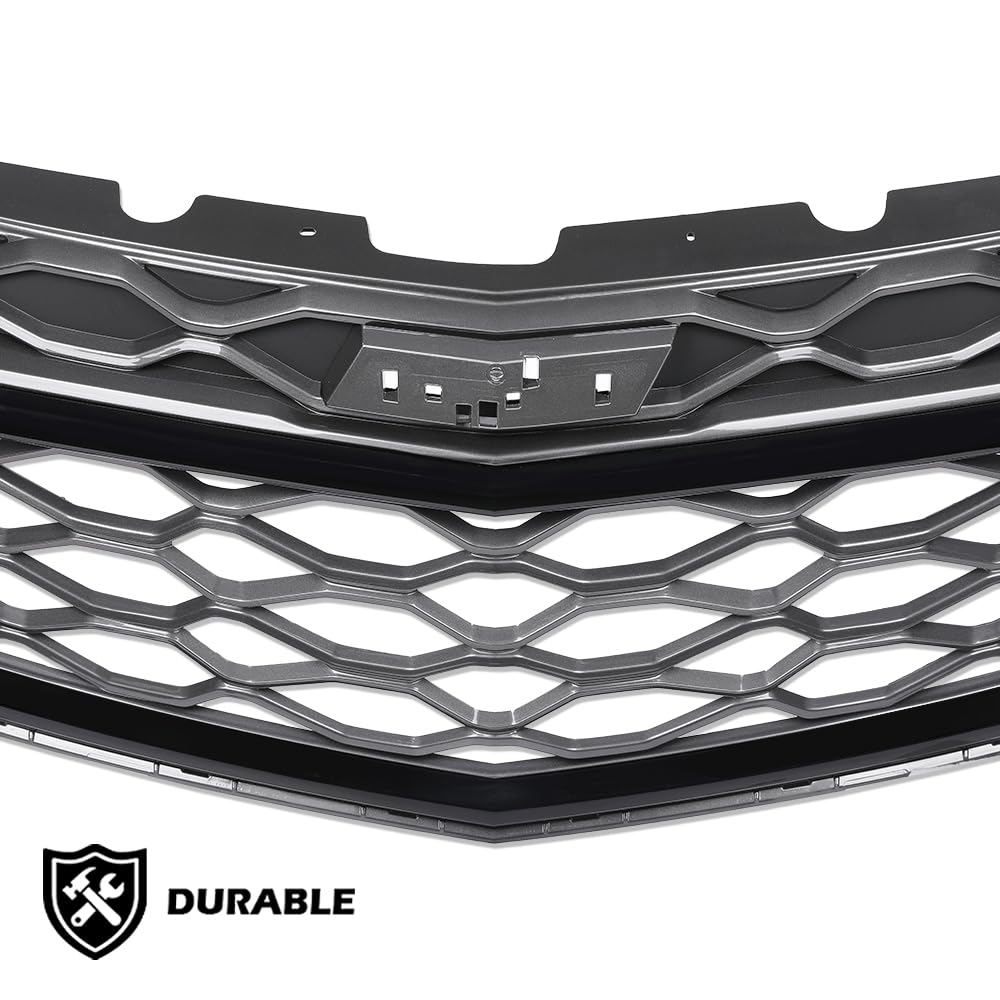 G-PLUS Front Bumper Upper Grill Compatible with 2018-2020 Chevy Equinox Automotive Front Bumper Grille Trim Replacement