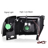 G-PLUS DRL LED Headlights Assembly Fit Dodge Ram 1500 1994-2001,Fit Dodge Ram 2500 3500 1994-2002(Not for Ram Sport) Headlamps w/o Bulbs Clear Lens Black Housing Clear Reflector
