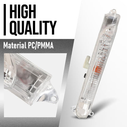 G-PLUS Front Bumper LH+RH Side Turn Signal Compatible with Porsche Cayenne 2008 2009 2010 95563118502, 95563118602 White