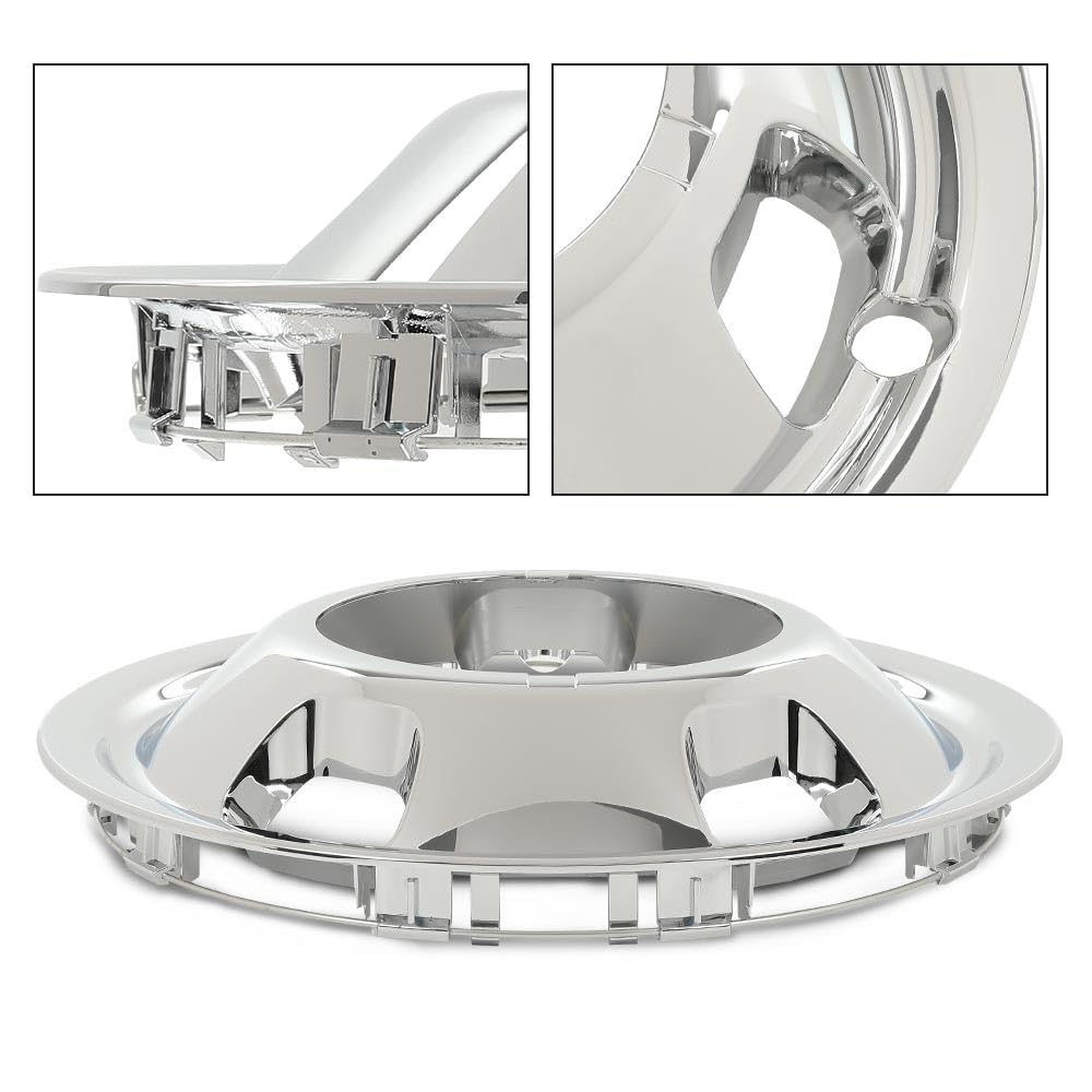 G-PLUS 17" Dually Wheel Simulators Dual Skins Liners Compatible with Dodge Ram 2003-2018/Fit Dodge Ram Chassis Cab 2013-2018 Chrome 52106937AB 52106882AA 52106877AB 52106876AA 4 PCS