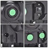 G-PLUS Headlights Fit Ford F250 F350 F450 F550 Super Duty 1999-2004,Not Fit w/Factory Sealed Beam Headlights,Smoky Lens Black Housing Clear ReflectorBumper Headlamps,faros delanteros