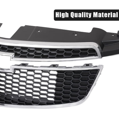 G-PLUS Front Bumper Upper & Lower Grill Compatible with Chevy Cruze 2011-2014 (Not Fit ECO Model) Black Grille Pair GM1200624, 95225615