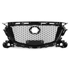 G-PLUS Front Bumper Upper Grille Compatible with Mazda 3 Axela 2017-2018 Honeycomb Black Product Specifications