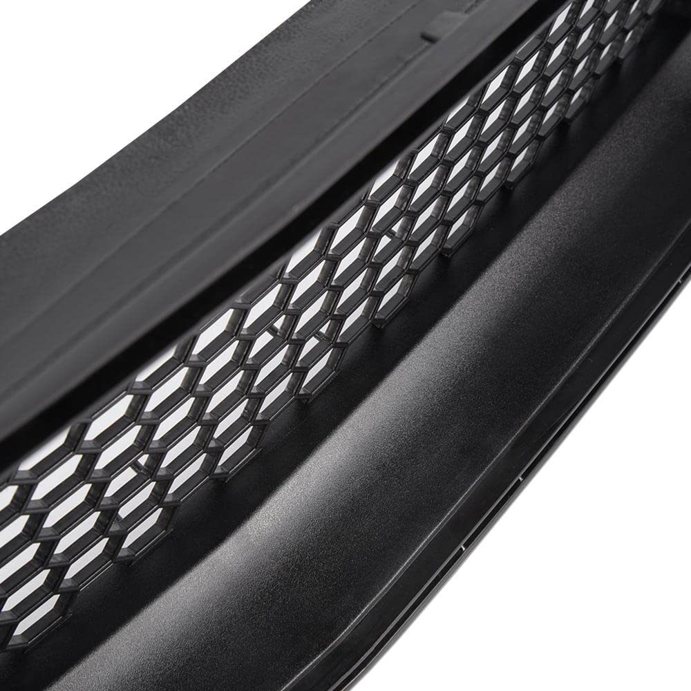 G-PLUS Mesh Front Bumper Upper Hood Grille Compatible with Ford Mustang 2015 2016 2017 Grill with DRL LED Accent Vent Lights