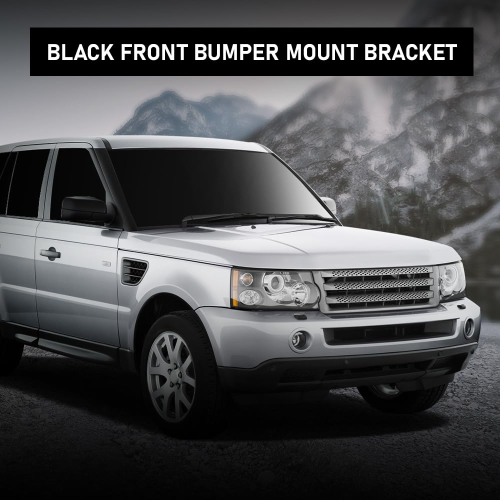 G-PLUS Front Bumper Mount Bracket Compatible with Range Rover 2003-2009 Black