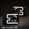 G-PLUS LED Headlights, Compatible with Ford F250 F350 F450 F550 2005 2006 2007 Super Duty Headlamps,Clear Lens Black Housing Clear Reflector Left & Right
