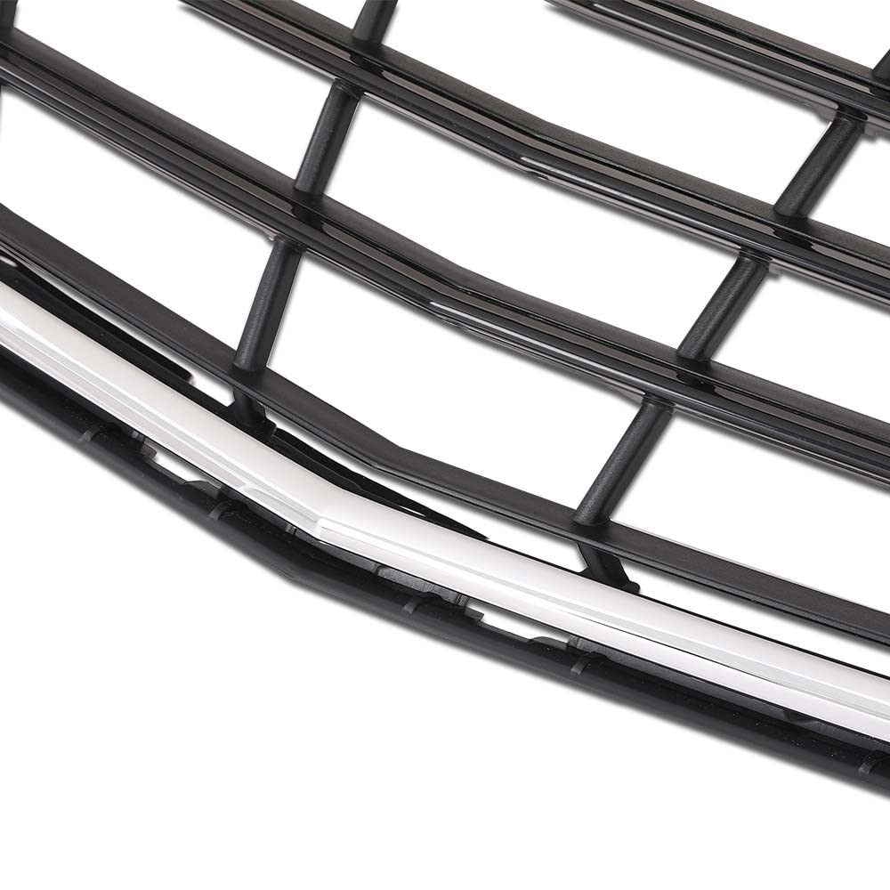 G-PLUS Front Bumper Upper Grille Grill, Compatible with Chevy Equinox 2018 2019 2020, Black & Chrome