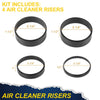 G-PLUS Air Cleaner Spacer Compatible With Edelbrock Holley 1/2"-2" Plastic Kit Black 4PCS