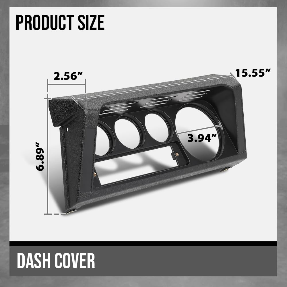 G-PLUS Dashboard Instrument Cover Trim Panel Compatible with Land Rover Defender MTC5459 Black