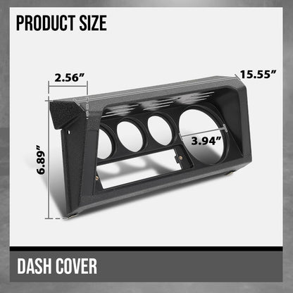 G-PLUS Dashboard Instrument Cover Trim Panel Compatible with Land Rover Defender MTC5459 Black