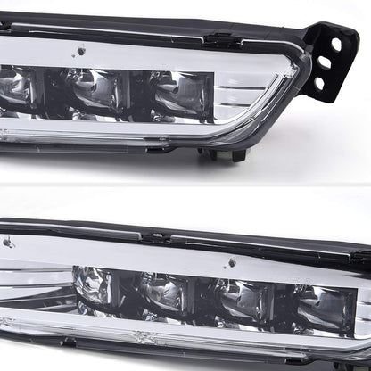 G-PLUS Front Bumper LED Fog Lights Compatible With 2018-2019 Honda Accord Sedan,Fog Lamp Daytime Running Light w/Bezel + Wiring Kit Left & Right Side