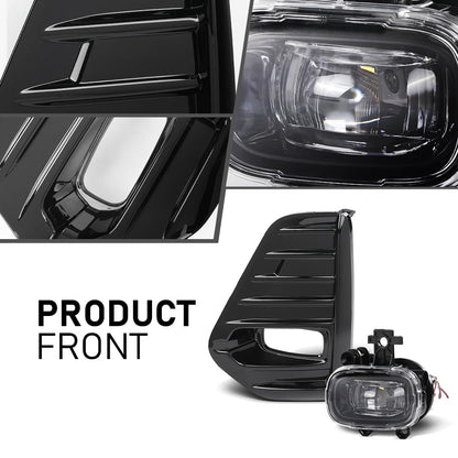 G-PLUS Fog Lights Lamps LED DRL W/Bezels Switch Harness kits Compatible with Nissan Kicks 2021-2023 26150-00Q0B