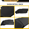 TPE 3PCS Cargo Liners Fit Chevy Silverado & GMC Sierra 1500 Crew Cab 2007-2013/2500 3500 Crew Cab 2007-2014, 1st & 2nd Row Floor Liners Black Full Cover Protection, alfombras para carro