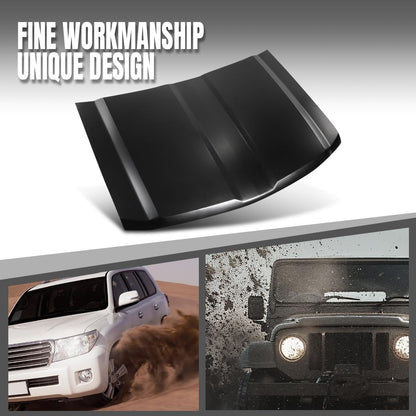 G-PLUS Front Hood Panel Compatible with Chevy Silverado 1500 2014 2015 GM1230451, 23271756 Primed Black