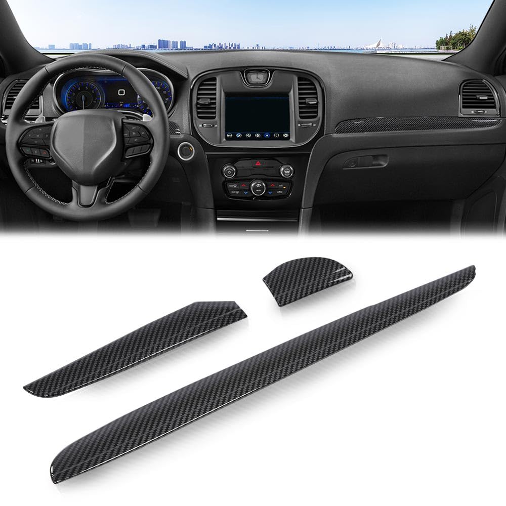 G-PLUS Central Control Dashboard Cover Trim Bezels Compatible with Chrysler 300 2011-2023