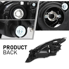 G-PLUS Headlights Assembly for Mazda 3 Sedan 2004-2009 Clear Lens Black Housing Product Specifications