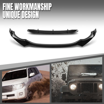 G-PLUS Front Bumper Lip Splitter Spoiler Compatible with BMW X3 G01 X4 G02 2017 2018 2019 2020 2021, Only Fit Model with M Sport Bumper Front Splitter Lip Gloss Black