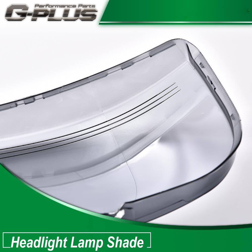 G-PLUS Front Headlight Lens Cover Compatible with 2004-2008 F150/06-08 Lincoln Mark LT, Left & Right Side (Smoky Lens)