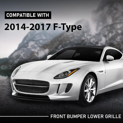 G-PLUS Front Bumper Grille Grill Compatible with Jaguar F-Type 2014-2017 Replacement for T2R2860