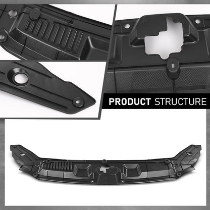 Upper Radiator Support Cover Air Intake Top Cover Panel Compatible with Toyota Highlander 2020-2024 532950E120 Black PP