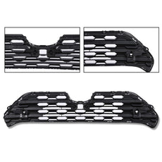 G-PLUS Front Center Bumper Grille for Toyota RAV4 2019-2022 Black Side View
