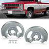 G-PLUS New Disc Brake Dust Shields,Backing Plates Compatible with Chevy C10 /C1500 Trucks and Suburbans 1971-1987, Fit GMC C15 / C1500 Trucks and Suburbans 1971-1987