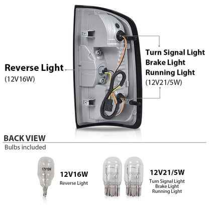 G-PLUS Tail Lights 1 Pair w/Bulbs Compatible with GMC Canyon 2015-2022 (submodel: All Terrain，Denali，Base, SL, SLE, SLT，AT4, Elevation, Elevation Standard) Luces Traseras Rear Brake Lamps Assembly