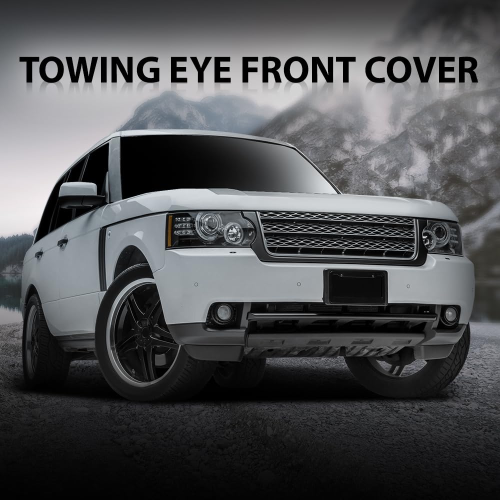 G-PLUS Front Towing Eye Cover Compatible with Range Rover 2010-2012 Black