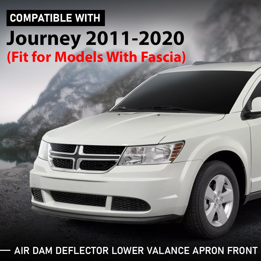 G-PLUS Front Air Dam Deflector Lower Valance Apron Fit for Models with Fascia,Compatible with Dodge Journey AVP Canada Value Package Crew Crossroad GT Limited R/T SE 2011-2020 68087244AA, CH1228122