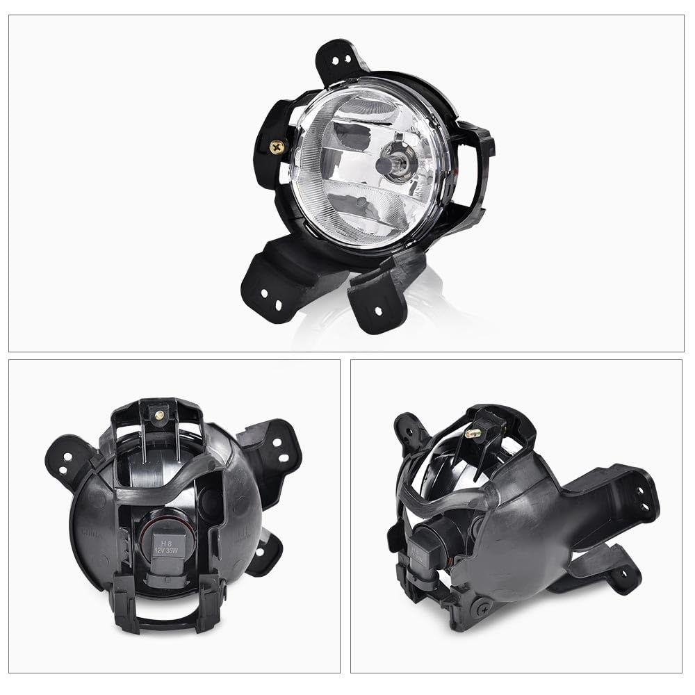 G-PLUS Fog Lights Bumper Lamps Left+Right w/Bulbs Compatible with Chevy Trax LS/LT/LTZ models only 2015 2016 GM2592312, GM2593312, 95227855, 95227856 Clear Lens Chrome Housing