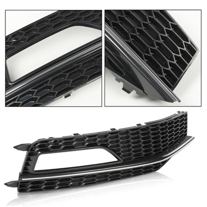 G-PLUS Fog Light Lamp Chrome Cover Bezel Left Side Compatible with Audi A4 S-line S4 2013-2015/ Only fit for S-line bumpers/Not fit Standard bumpers 8K0807681L, 8K0807681N