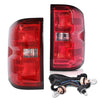 G-PLUS Tail Lights Assembly Brake Lights w/Wiring Harness Taillights,Compatible with Chevy Silverado 1500 2500 HD/GMC Sierra 3500 HD 2016-2019, Red Lens 23295939 23295938 Luces traseras