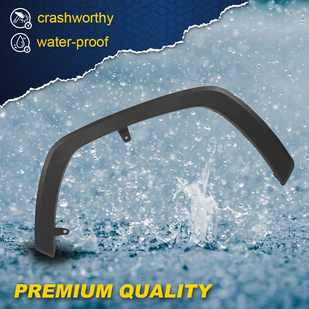 G-PLUS Fender Flares Compatible With 2019 2020 2021 Toyota Rav4, OE Style Front Wheel Black Fender Molding Trim 756010R090,7560142160(Front Left Driver Side)