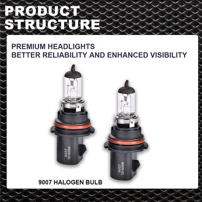 G-PLUS Headlights w/Bulbs, Fit Ford 1998-2003 F150/Fit 1997-2002 Expedition Bumper Headlamps, Clear Lens Chrome Housing Clear Reflector Left & RightBumper Headlamps,faros delanteros